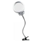 2.5X130 mm 5X24 mm LED Aydınlatmalı Büyüteç,masa Üstü Metal Hortum MANDALLIMG15124C - Renkli