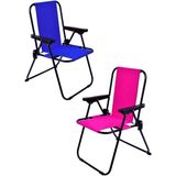 2-6 Yaş Lüx Çocuk Piknik Sandalyesi-Mini Kamp Sandalyesi-Mavi-Pembe-2 Adet - 6456 Ecorce Tube Marron - Polyester
