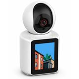 2.8 İnç Ekranlı 5MP Ultra HD Bebek Kamerası, Monitörlü 360° Dönebilen Akıllı IP Kamera, Çift Yönlü Sesli Gece Görüşlü 2.4G WiFi TF Kart Destekli İç Mekan Telefon APP Kontrollü Bebek İzleme Kamerası