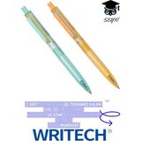2 Adet 0.5 mm Silinebilir Jel Tükenmez Kalem Ütü-Isı Silinme Uç Kısmı Silgi Mavi Mürekkep Writech Yeşil-Sarı - Karışık Renkler - standart