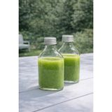 2 Adet 100 ml Şeffaf Cold Brew Sızdırmaz Metal Kapaklı Yassı Boş Cam Şişe