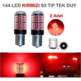 2 Adet 144 LED Kırmızı Renk 93 Tip Tek Duy Stop Ampulü