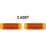 2 Adet 16 Ledli Çift Sıra LED Lamba Turuncu 12-24 Volt