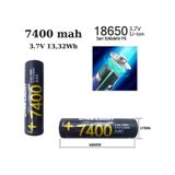 2 Adet 18650 Pil 7400 Mah 3,7v 13,32 Wh Şarjlı Lion Pil Kaliteli Tasarım Kalem Pil Değildir