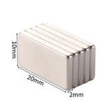 2 Adet 20x10x2 Köşeli Neodyum Mıknatıs Magnet
