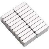 2 Adet 20X10x5 Mm Neodyum Magnet N35 Güçlü Mıknatıs Köşeli Ve Dayanıklı Nikel Kaplama