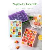 2 Adet 24'Lü Silikon Buzluk Kokteyl Meyve Dondurma Sunum Şekilli Buz Kalıbı Ice Cube Silikon