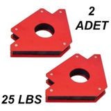 2 Adet 25 Lbs Manyetik Kaynak Mıknatısı Gönyesi 11 Kg.