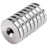 2 Adet 25X10/5X5,5 Mm Neodyum Mıknatıs H.şa Delikli Magnet Vida Atılabilir N35 Nikel Paslanmaz