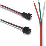 2 Adet 3 Pin Jst Sm 10cm Kablo Erkek Dişi Çifti Bağlantı Soketi Led Konnektör Şerit Led Rgb Ws2812b Ws2811