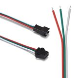 2 Adet 3 Pin Jst Sm 10Cm Kablo Erkek Dişi Çifti Bağlantı Soketi Led Konnektör Şerit Led Rgb