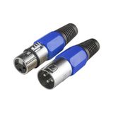 2 Adet - 3 Pin Xlr Konektörü Dişi + Erkek Mikrofon Jackı - Mikrofon Ses Jakı