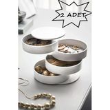 2 Adet 4 Katli Doner Taki Organizeri Taki Kutusu Organizer