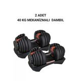 2 Adet 40 Kg Ayarlanabilir Mekanizmalı Dambıl Seti (Çiftli)