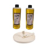 2 Adet 400ml Sarı Kandil Yağı Kokusuz Dumansız Gaz Lambası Yakıtı Sarı