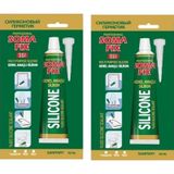 2 Adet 50 ml Beyaz Somafix Genel Amaçlı Tüp Silikon Yapıştırıcı Beyaz Beyaz