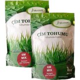 2 Adet 6 Karışım Çim Tohumu 6 Mix Ithal Çim Tohumu 2 x 1 kg Ambalajında - Orjinal