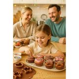 2 Adet 6'li Silikon Cupcake Muffin Kek Kalıbı Isıya Dayanıklı Yapışmaz Gıda Dostu Renkli Esnek Muffin Kalıbı Kolay Temizlenen Mini Kek Kalıbı Pratik M - Standart - 26 x 26 x 7 cm