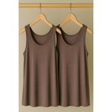 2 Adet A Kesim Rahat Kalıp Basic Kalın Askılı Atlet Tişört - Kahverengi - 3XL