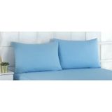 2 Adet Açık Mavi Pamuklu Fermuarlı 50x70 Cm Yastık Kılıfı Açık Mavi