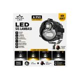 2 Adet Açma Kapama Anahtarlı Motosiklet Atv Utv Scooter Led Sis Farı Metal Kasa Yüksek Güçlü Delici