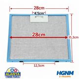 2 Adet Alanya Yedek Parça 280X350 Mm Alüminyum Davlumbaz Yağ Filtresi Alt Tırnak 12,5 Cm, Üst Tıırnak Arası 4,5 Cm