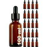 2 Adet Amber 100 ml Metal Siyah Sızdırmaz Kapaklı Dropper Damlalık Cam Şişe