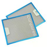 2 Adet Arçelik İle Uyumlu 25X30 Cm Aspiratör Davlumbaz Alüminyum Yağ Filtresi