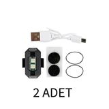 2 Adet Artvision Motor Drone Uçak Kanadı Led Şarjlı Kablosuz Mini Led Çakarlı Lamba-A27 2 Adet
