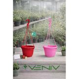 2 Adet Askılı Dekoratif Saksı 18 Cm Çap Yükseklik 12 Cm