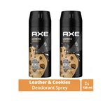 2 Adet Axe Erkek Sprey Deodorant Leather & Cookies 48 Saat Etkileyeci Koku 150 Ml