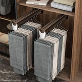 2 adet Ayarlanabilir Çekme Elbise Askısı Çubuğu - Uzatılabilir 30-60 cm Gardırop Rayı, 2 Sürgülü Parça, Dolap Düzenleyici Giysi Rafı (Kahverengi, 600 MM/23,6 inç)