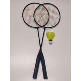 2 Adet Badminton Raketi & 1 Adet Badminton Topu Oyun Seti SİYAH