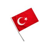 2 Adet Bayrak 30X45 Sopalı Bez