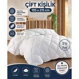 2 Adet Bella Home Mikrofiber -Beyaz- Çift Kişilik Yorgan (195X215)