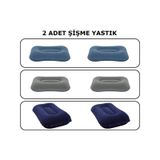 2 Adet Bestway Şişme Yastık 67121 Kadife 42 x 26 x 10 CM Mavi