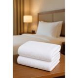 2 Adet Beyaz 50x85 Cm 200 Gram Bukle - Armür Otel El-yüz Havlusu Beyaz