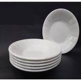 2 Adet Beyaz Oluklu Melamin Çukur Yemek Tabağı 18x3cm Pilav, Kuru Nohut Çok Hesaplı Sulu Yemek Kabı