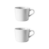 2 Adet Beyaz Porselen Kupa 24 cl Yükseklik: 7 cm - 240 ml