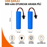 2 Adet BMS Korumalı Orion 3.7V 14500 Li-On 900 Mah Şarj Edilebilir SM2P Siyah 2 pin Soketli Uzaktan Kumandalı Oyuncak Araba Pili Aa Kalem Pil