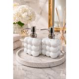 2 adet Bubble Cam Sıvı Sabunluk, 300 ml + 300 ml - Beyaz, 9,5x6,5x15 cm