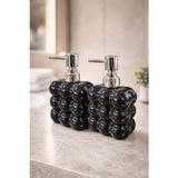 2 adet Bubble Cam Sıvı Sabunluk, 300 ml + 300 ml - Siyah, 9,5x6,5x15 cm