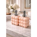 2 adet Bubble Cam Sıvı Sabunluk, 300 ml + 300 ml - Somon, 9,5x6,5x15 cm