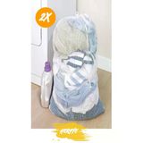2 Adet Büyük Boy Eşya Çamaşır Kirli Bez Perde Tül Okul Kıyfaeti Yıkama Filesi 60X80 Cm