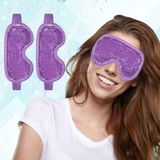 2 Adet Buz Göz Maskesi Yeniden Kullanılabilir Sıcak Soğuk Jel Boncuk Göz Maskesi Şişlik/Koyu Halkalar/Göz Torbaları/Kuru Gözler/Baş Ağrısı/Migren/Stres Giderici, Soğutma Göz Maskesi, Gözler Iç