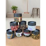 2 Adet Cam Kokusuz Küllük, Kapak İçi Metal, Karışık Desenli, Kavanoz Kül Tablası, Araç İçi Küllüğü