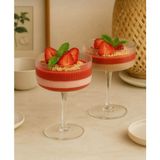 2 Adet Cam Pinterest Model Kahve Sunum ve Kokteyl Bardağı Magnolia Bardağı ve Tatlı Magnolya Kasesi - 250 ml