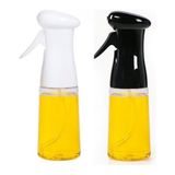 2 Adet Cam Sprey Yağdanlık Air Fryer Için Yardımcı Yağlık Mist Püskürtücü 2 Adet Siyah-Beyaz - 1 lt - Şeffaf