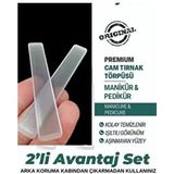 2 Adet Cam Tırnak Parlatıcı ve Törpü (Arka Koruma Kabından Çıkarmadan Kullanınız)