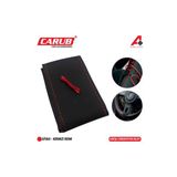2 Adet Carub Direksiyon Kılıfı İğneli Delüks Siyah-Kırmızı Dikişli